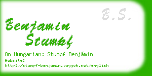 benjamin stumpf business card